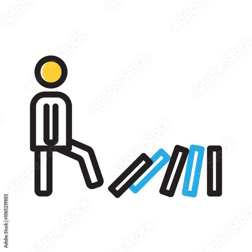 Vector multicolor icon for Dependency