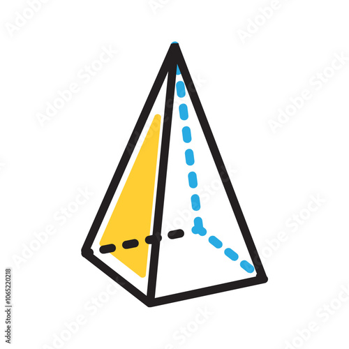 Vector multicolor icon for 3d figure