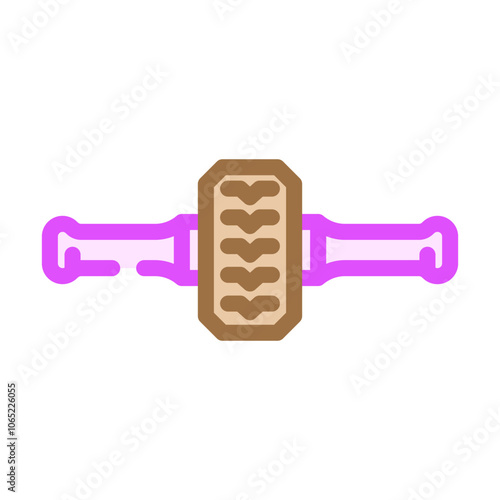 ab wheel fitness tool color icon vector. ab wheel fitness tool sign. isolated symbol illustration