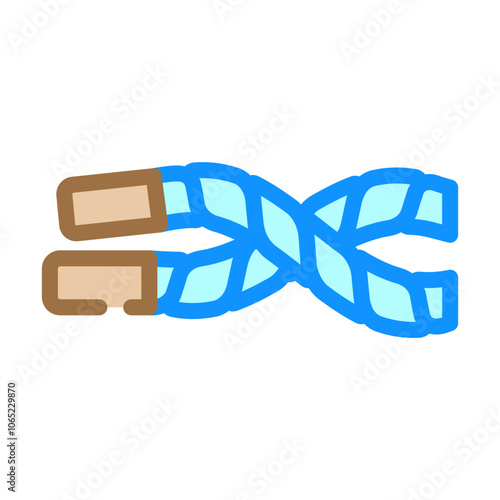 battle ropes fitness tool color icon vector. battle ropes fitness tool sign. isolated symbol illustration