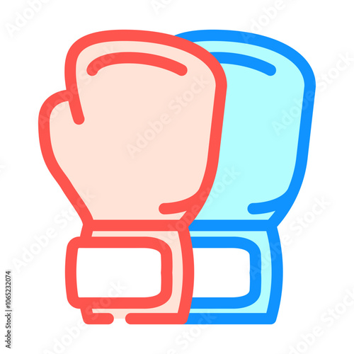 boxing gloves fitness tool color icon vector. boxing gloves fitness tool sign. isolated symbol illustration
