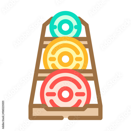 weight plates fitness tool color icon vector. weight plates fitness tool sign. isolated symbol illustration