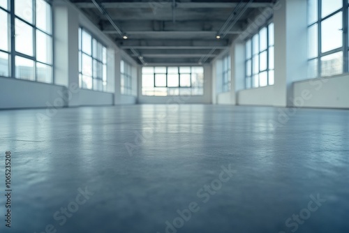 Wallpaper Mural Empty Industrial Loft with Concrete Flooring Torontodigital.ca