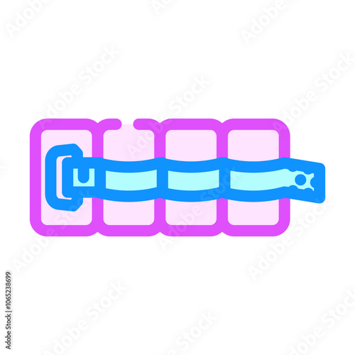 ankle weights fitness tool color icon vector. ankle weights fitness tool sign. isolated symbol illustration