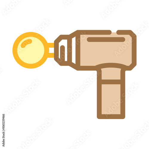 percussion gun fitness tool color icon vector. percussion gun fitness tool sign. isolated symbol illustration