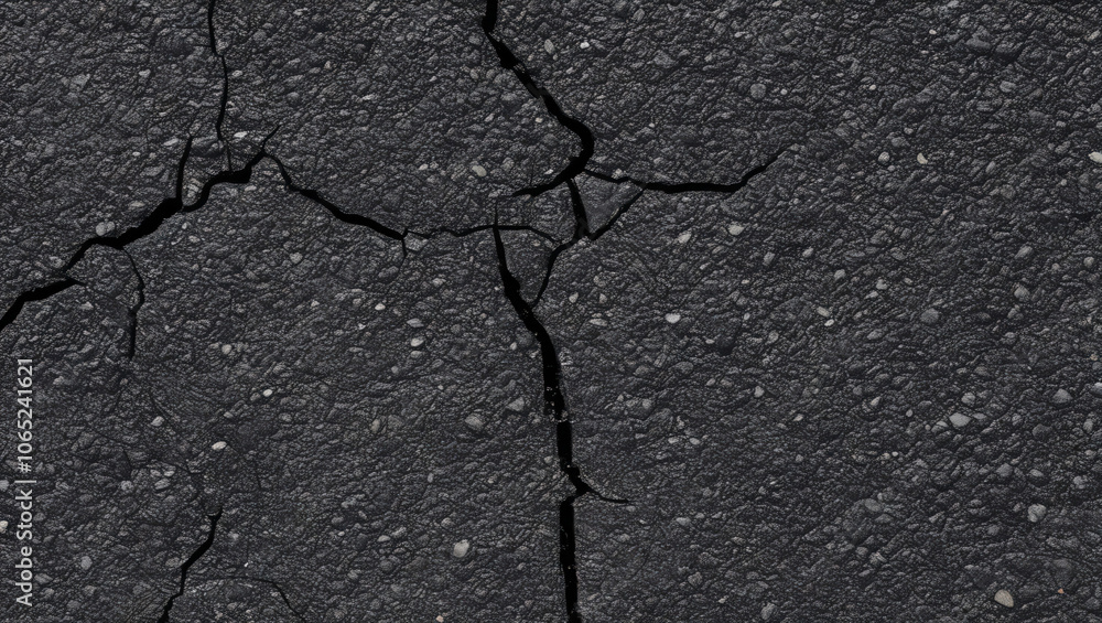 Obraz premium Rough black asphalt texture with rough and grainy surface.