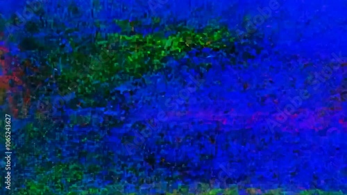 Digital or analog glitch visual effect, VHS old tape VFX, static noise, l glitches and artefacts, damaged footage, flickering abstract background overlay