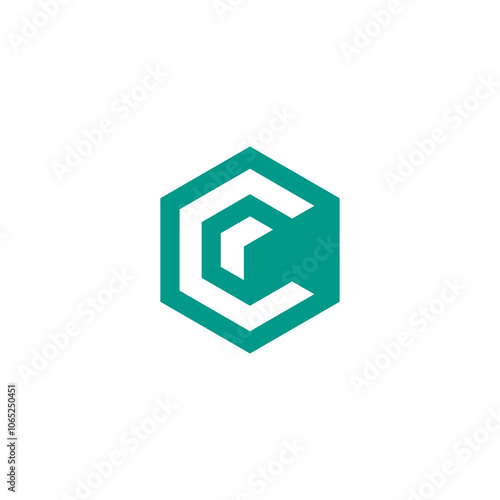 Hexagon Letter C Logo design vector template
