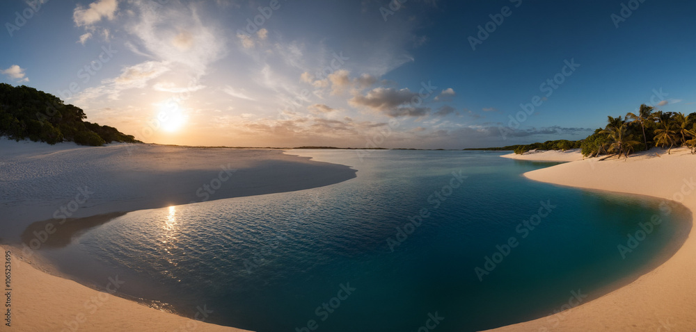 Lençóis Maranhenses National Park Where Dunes Meet Crystal Lagoons. Lençóis Maranhenses National Park Where Dunes Meet Crystal Lagoons.