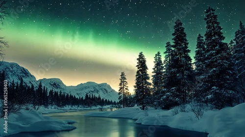 Northern Lights Over Snowy River