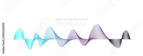 Audio colorful spectrum simulation on white background use for music and computer calculating concept