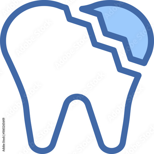 Vector Icon Broken Tooth, Caries, Smileys, Broken, Crack Tooth, Dental Caries