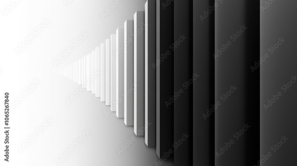 Obraz premium Black and White Abstract Perspective