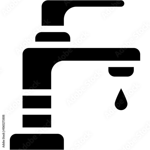 Vector Icon Water Tap, Tap, Water Drop, Water, Furniture And Household