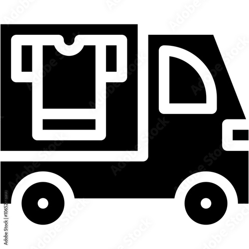 Vector Icon Van, Car, Laundry, Clothes, Clothing