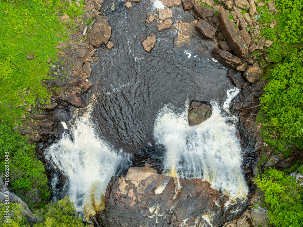 Blackwater Falls Aerial View in Summer