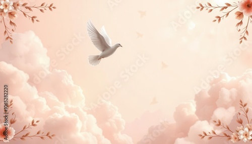 Elegant funeral flyer background with space for heartfelt messages