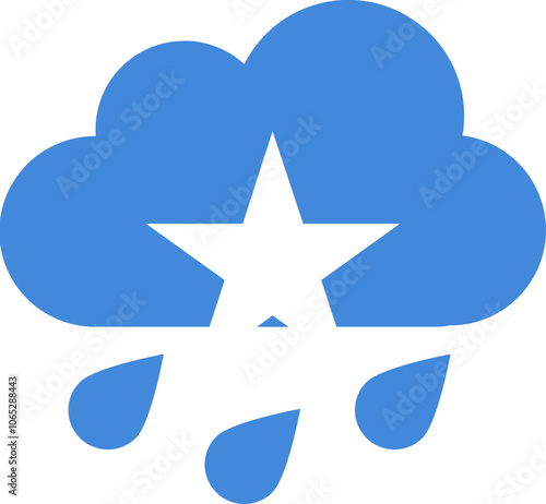 Somalia flag on Rain Drops Icon