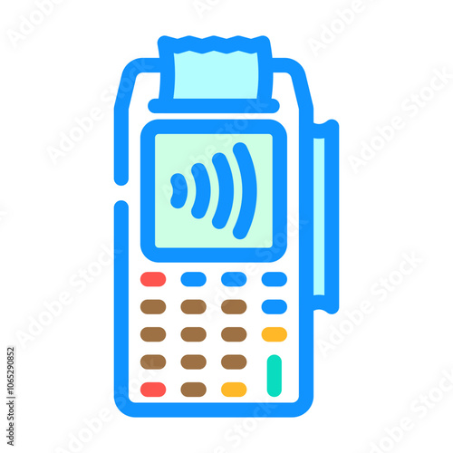 nfc payment terminal color icon vector. nfc payment terminal sign. isolated symbol illustration