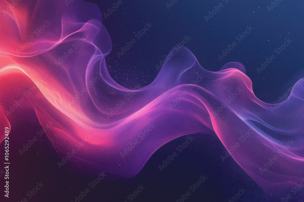 Fototapeta premium Abstract Glowing Curved Light Effect on Dark Background