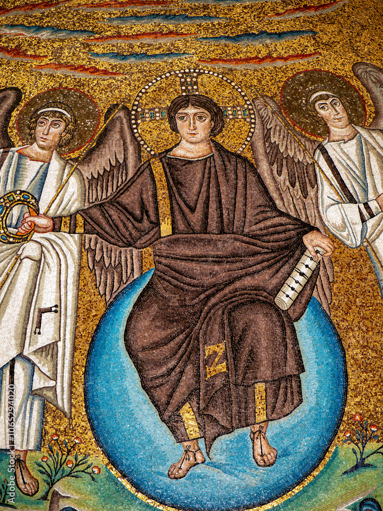 Naklejka premium Mosaic at Neonian Baptistery, Ravenna, Italy