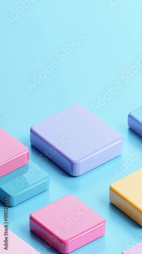 Cyber Monday discounts, colorful tech background, space for copy, flat design illustration