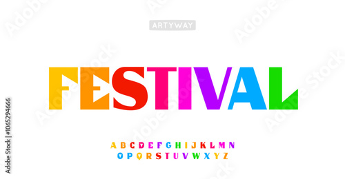 Colorful carnival alphabet, trendy edgy serif letters, playful bold geometric font for youthful branding, cheerful festive party font, joyful typography, modern identity design. Vector typeset