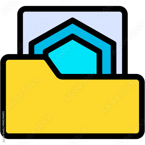Vector Icon Folder, Files, Data, NFT Art, Document