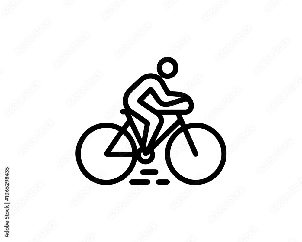 Obraz premium silhouette of a person riding a bike