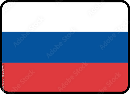 Russia Flag Rounded Rectangle Icon Free Download Russia Flag Rounded Rectangle Icon - GFXLoad