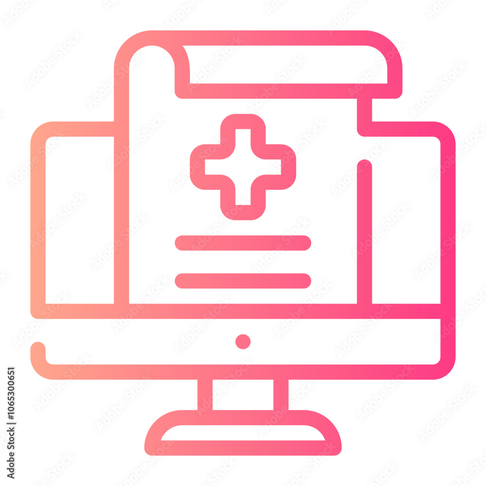 medical report gradient icon