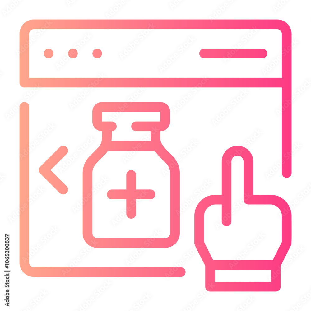 Obraz premium online pharmacy gradient icon