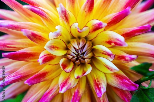 Obraz na płótnie
great macro shot of a yellow and white dahlia flower w salonie