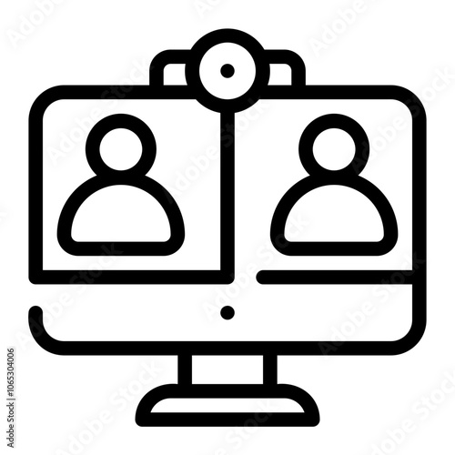 video conference line icon