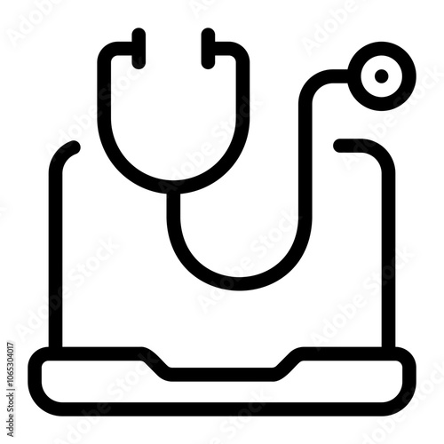 Telemedicine line icon