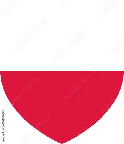 Free Download Poland Flag on Shield Shape - GFXLoad