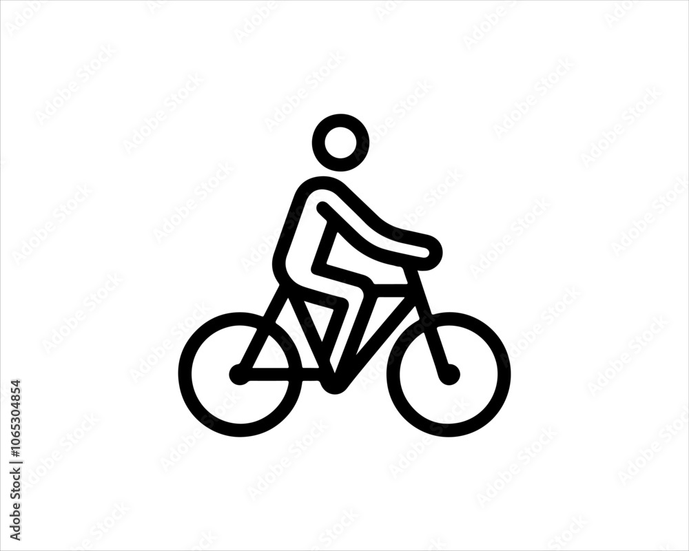 Obraz premium cyclist on a white background