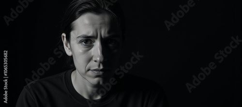 Person depicted alone amidst darkness embodying feelings of despair and melancholy