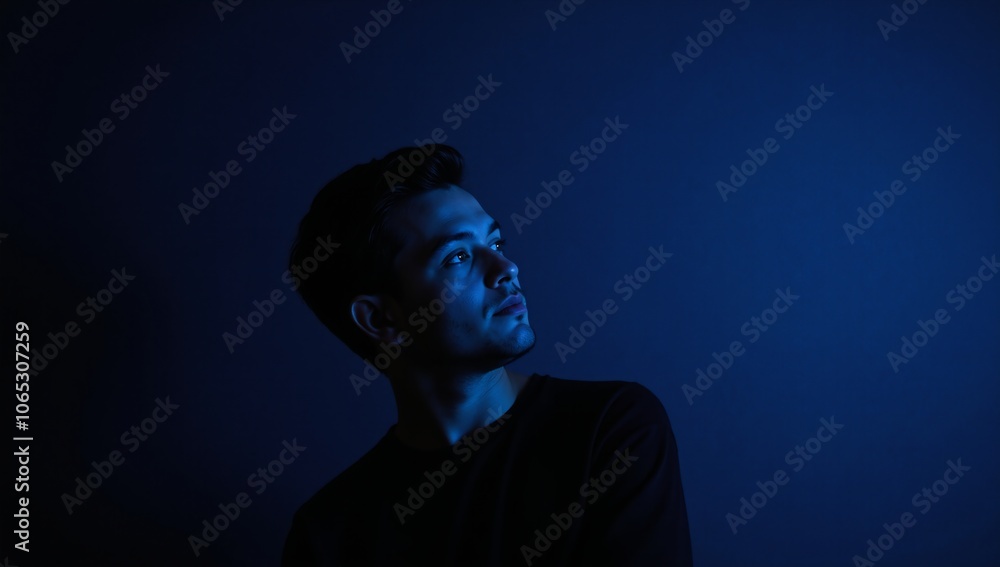 Grainy textured dark-blue gradient backdrop Grainy textured dark-blue gradient backdrop