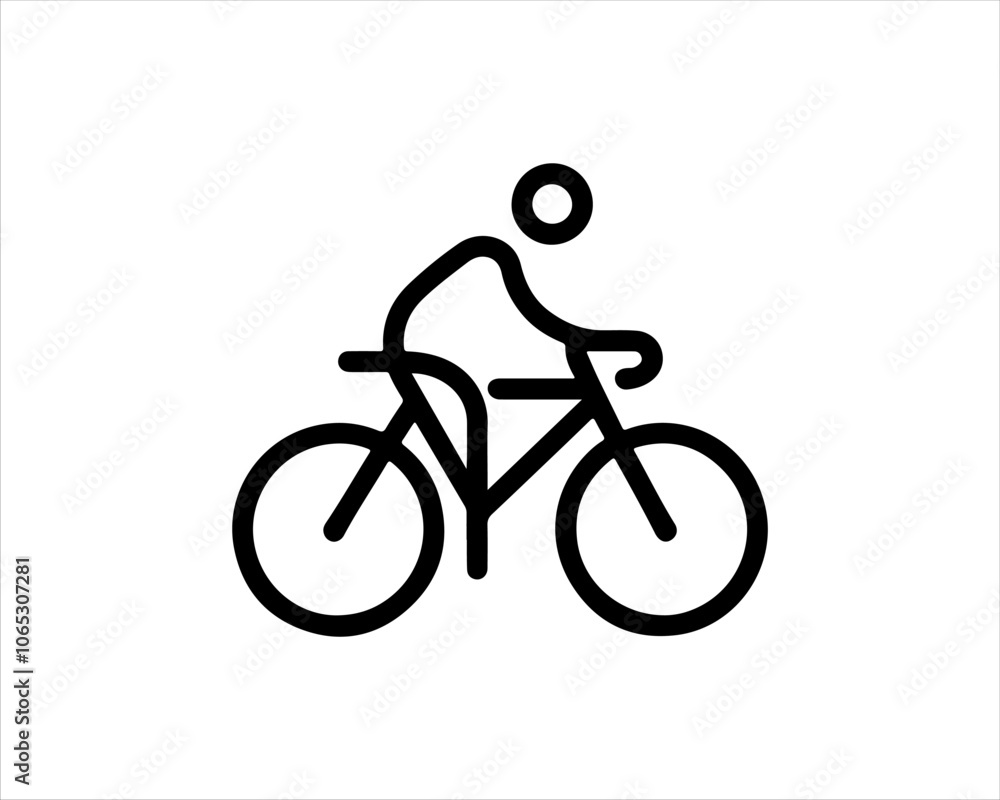 Obraz premium silhouette of a cyclist