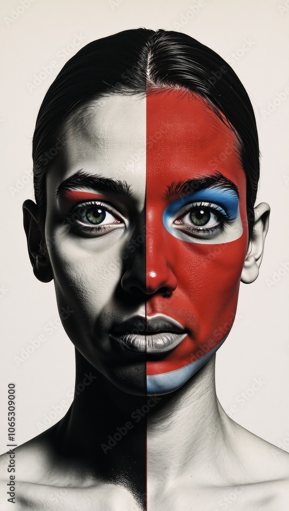An exploration of racism and discrimination depicted abstractly with powerful symbols An exploration of racism and discrimination depicted abstractly with powerful symbols