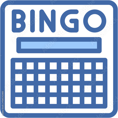 Vector Icon Bingo, Lottery, Bet, Bingo, Gambling, Gaming, Card, Check