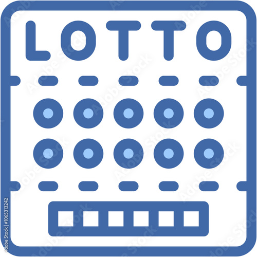 Vector Icon Lottery, Lotto, Bingo, Bet, Luck, Gaming, Money, Game