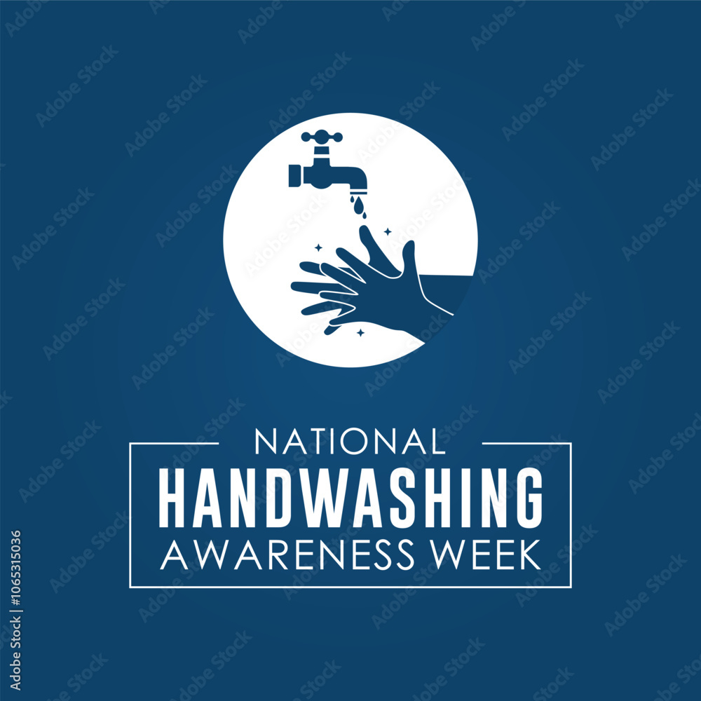 Naklejka premium Vector illustration on the theme of national handwashing awareness week observed each year during December. banner, Holiday, poster, card and background design.