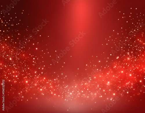 Realistic vector red background. Shiny red horizontal backdrop Glittering backround.