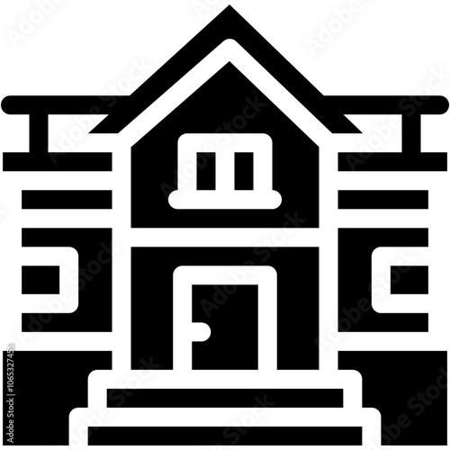 Vector Icon Villa, Property, Real Estate, Building, House, Home