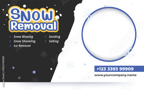 Snow Removal design template. Vector illustration