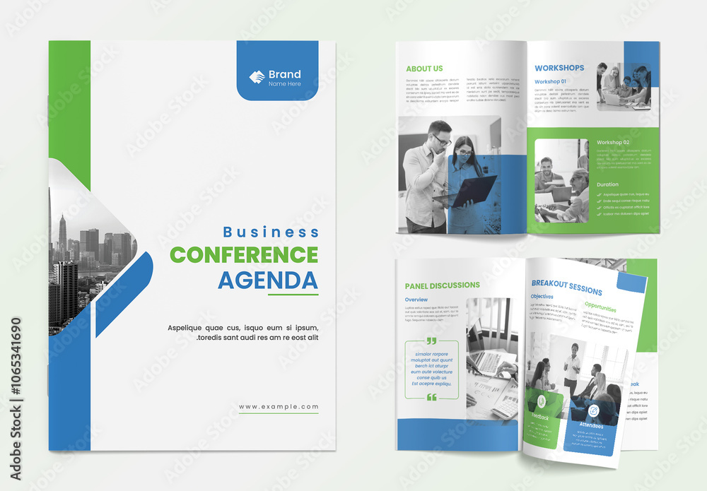 Event Conference Agenda Layout Stock Template | Adobe Stock