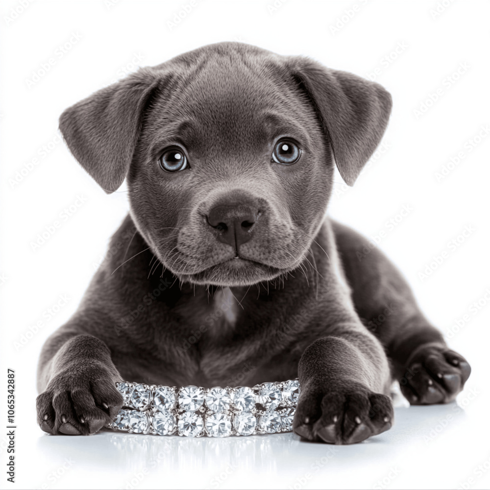 Obraz premium staffy with crystals isolated