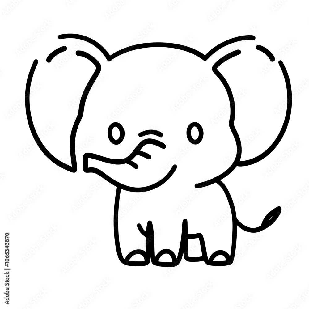 Cute elephant doodle Cute elephant doodle